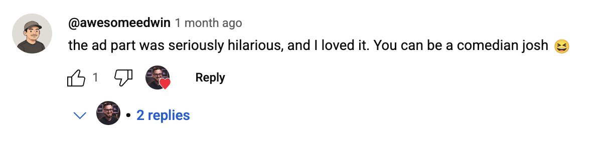 The ad part was seriously hilarious, and I loved it