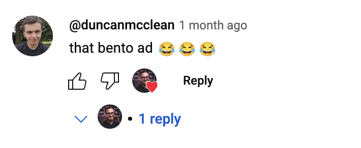 That bento ad - laughing emojis
